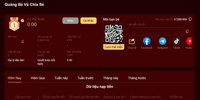Chia sẻ mã mời đại lý 3win